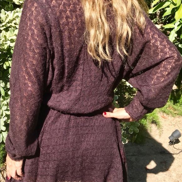 Free People Plum Snug Bug Wrap Dress XS - Picture 4 of 8